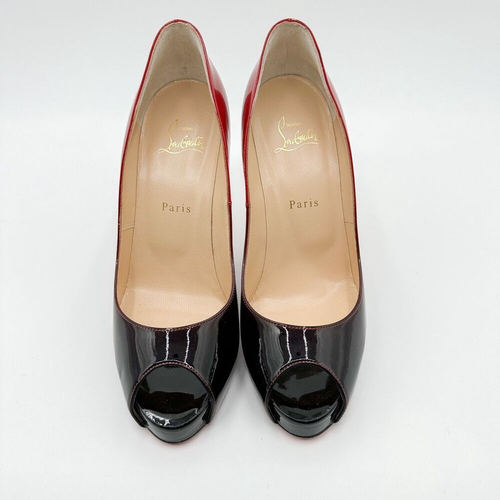 Christian Louboutin New Very Prive 120 Pumps Black Red Ombré Size 40, 10 - Picture 3 of 14